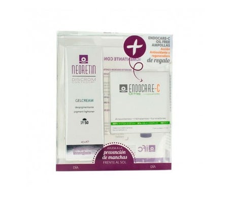 Pack Neoretin Discrom Gel-crème SPF50+ 40ml + Ampoules Endocare-C Oil 7x1ml