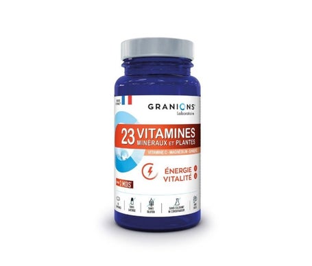 Noir Granions Vitamines Minéraux Et Plantes Énergie Vitalité 90Comp Taille 23