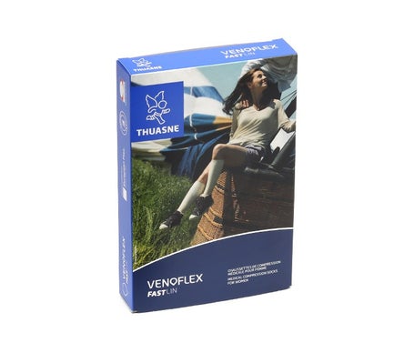 Thuasne Venoflex Fast Lin 2 Calcetín Mujer Azul Azu N3 1 Par