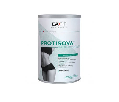 EAFIT PROTISOYA 320g - Chocolat - Protéine végétale - Vegan - SOJA - Préserve la masse musculaire - Boisson Minceur Protéinée - Marque française-image