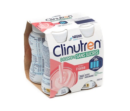 Clinutren Boisson Sans Sucres Fraise 4x200ml
