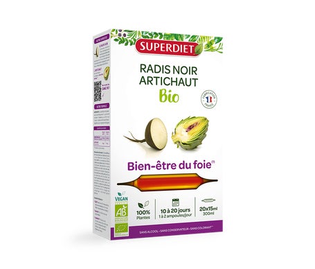 Super Diet Radis Noir Artichaud Bio 20 Ampoules