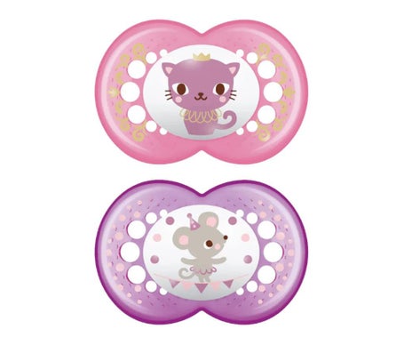 Mam Baby Sucette originale en silicone rose +16M 2uds