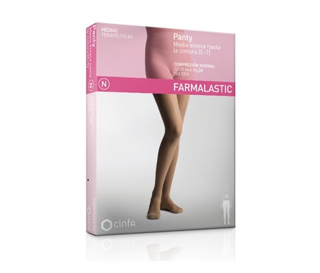 Farmalastic Panty-medium waist-high (E-T) Compression Normale Beige TM
