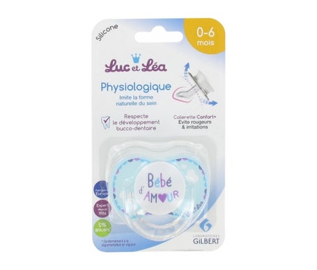 Luc et Lea Chupete Silicona Bébé d'Amour 0-6 Meses 1ud