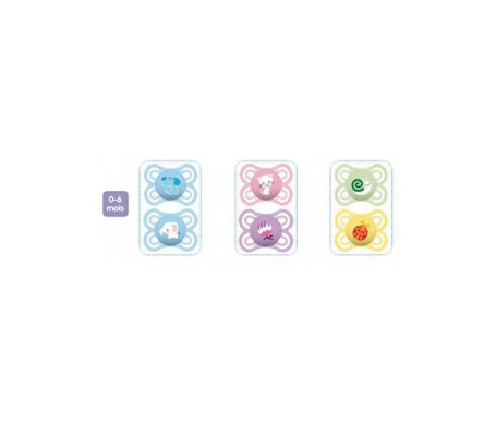 Mam Sucette Perfect De 0 À 6 Mois Silicone Boîte Stérilisation Coloris Aléatoire Lot 2