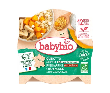 BabyBio Quinotto Quinoa Potimarrons Champignon +12M 230 g