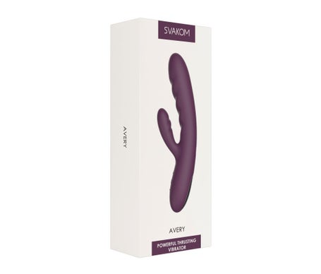 Svakom Avery Powerful Thrusting Vibrator Strawberry Pink