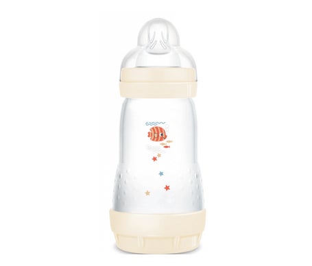 MAM Easy Start Nature Biberon Anti‑Colique Débit 2 Coton 260ml