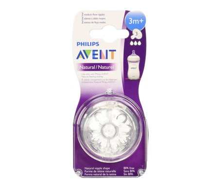 Philips Avent Natural Tétine Débit Moyen 2 Unités