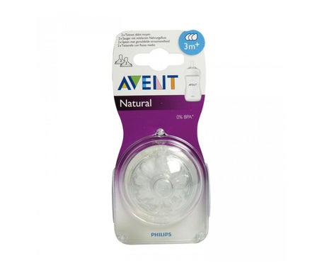 Philips Avent Natural Tétine Débit Moyen 2 Unités