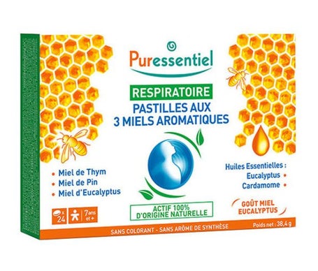 Puressentiel Respiratoire 3 Miels Aromatiques 24 Pastilles