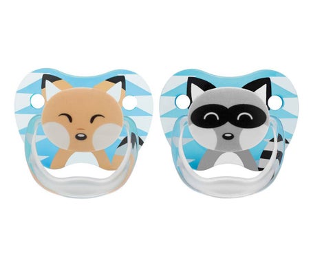 Sucette DrBrown's Prevent Animal Faces Child Size 1 Taille 0-6M 2 pièces