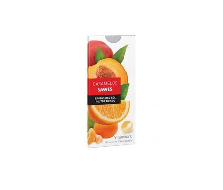 Sawes Bonbons balsamiques sans sucre saveur Fruits du soleil avec vitamine C en blister 22g