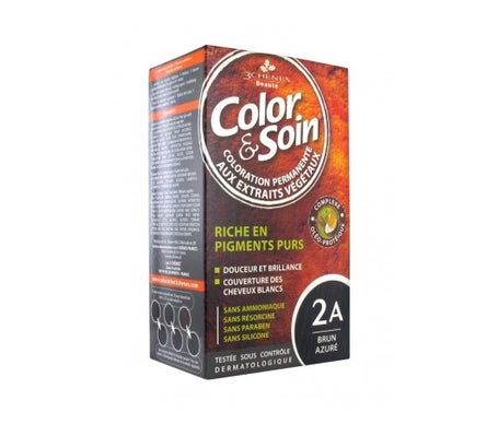 Les 3 Chênes Color & Soin Coloration Permanente 2A Brun Azuré