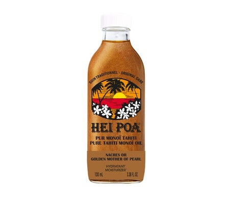 Hei Poa Pur Monoï Tahiti Oil Nacres Or 100ml