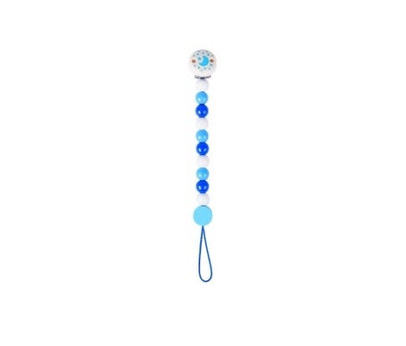 Chaîne perle bleue Heimess pour tétine 1 pc