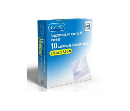 Alvita Compr St N Tiss 7.5X7.5 10Sach/2