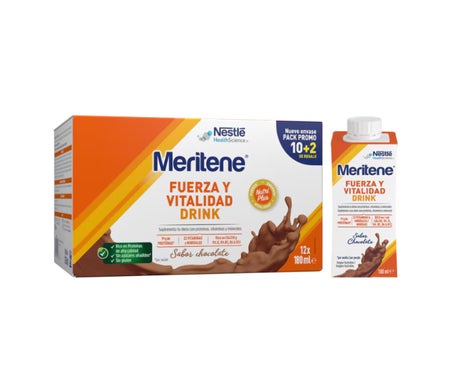 Meritene Fuerza y Vitalidad Drink Chocolate 12x180ml