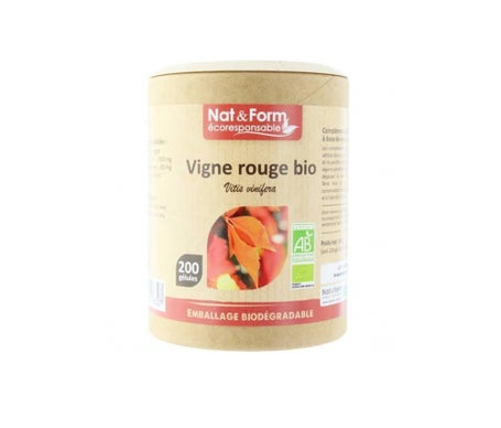 Nat&Form Eco Vigne Rouge Bio 200 Gélules