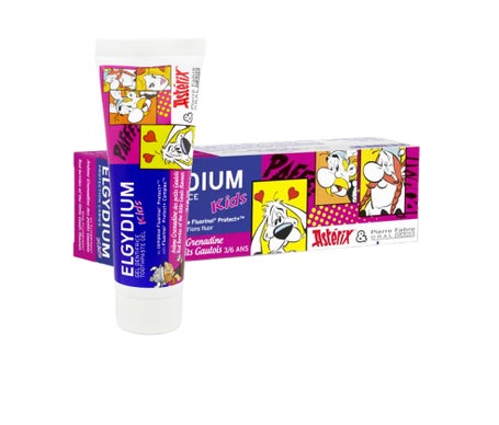 Elgydium Kids Dentifrice Asterix 3/6 Ans Grenadine 50ml