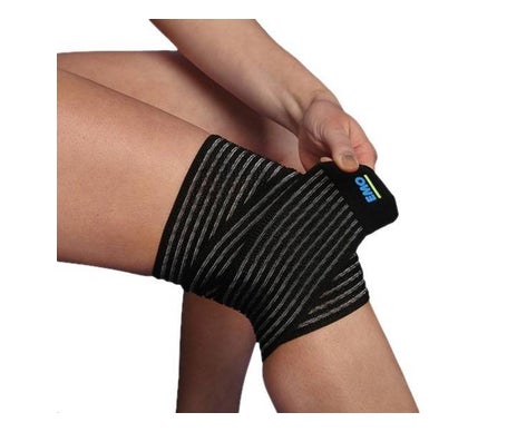Bandage élastique respirant avec bande Velcro pour le genou Emo
