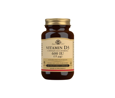 Solgar Vitamine D3 600 UI 15mg 60 Capsules de légumes