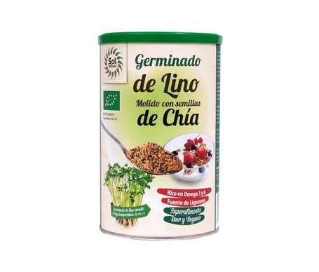 Sol Pousses de lin germées naturelles moulues avec du chia 300g