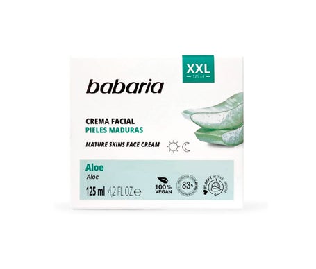 Babaria Crème faciale pour peaux matures Aloe Vera XXL 125 ml