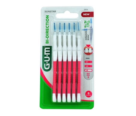 GUM Bi-Direction Brosse Interdentaire 1,2mm 6 Unités