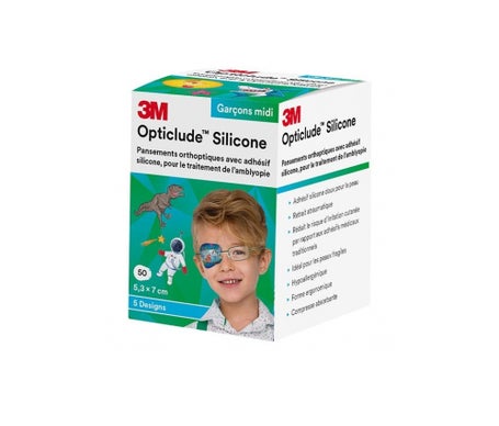 3M Opticlude Silicone Eye Boy Midi 50 Unités