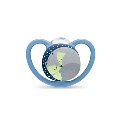 Nuk Sucette en silicone Space Night 6-18M 1ud