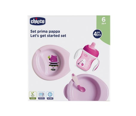 Chicco Coffret Alimentaire +6M Rose 4uts