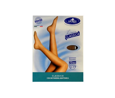 Sauber Tights Open Toe 140Den Smooth Jersey Beige T2 1 Par