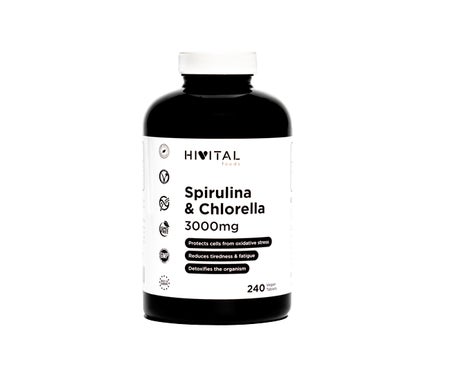 Hivital Foods Spiruline Et Chlorelle 3000mg 240 Comprimés