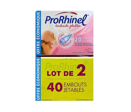 Prorhinel Lot de 2x20 Embouts Jetables Souples