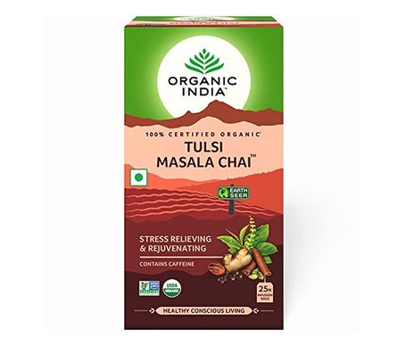 ORGANIC INDIA Masala Chai avec Tulsi (25 paquets, 2,1 g), Tulsi Masala Chai Bio Inde