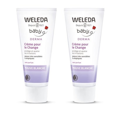 Weleda Bébé Crème Change Mauve Blanche 2x50ml