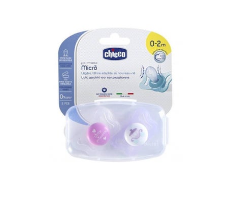 Chicco Sucet Micro Sil Ros 0-2M X2
