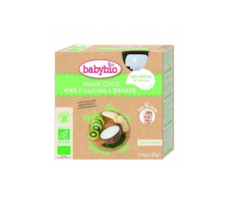 Babybio Brasse Coco/Kiwi/Bana 6M 4X85G