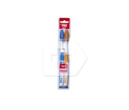 PHB Plus Adulte Brosse à dents moyenne 2 pièces