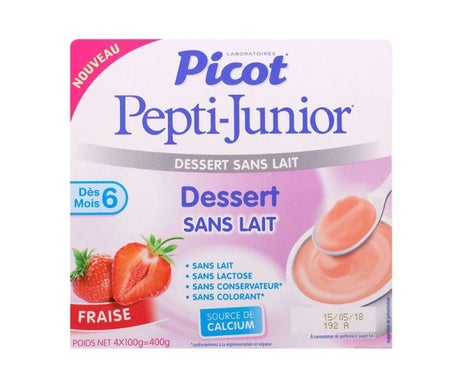 Picot Pepti-Junior Dessert Sans Lait Fraise 4x100g