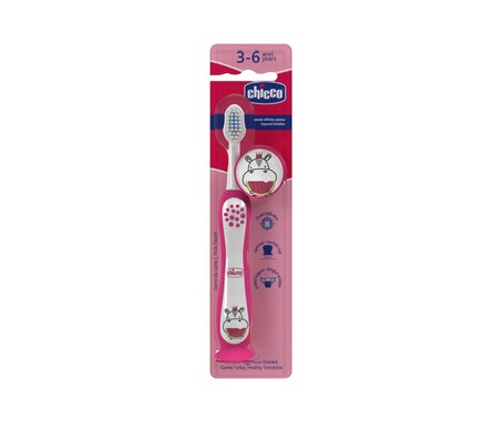 Chicco Cepillo Dental Hipopótamo Rosa Infantil 3-6A 1ud