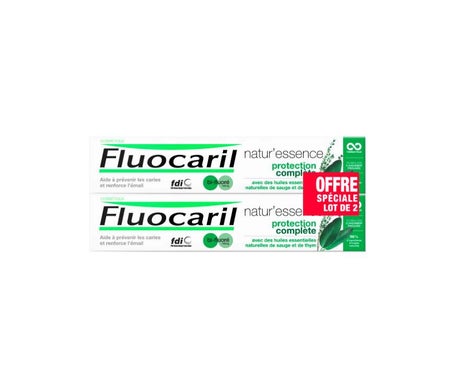 Fluocaril Natur'Essence Pack Dentífrico Protección Completa 2x75ml