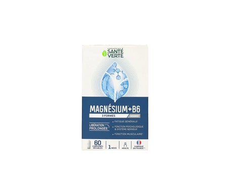 Santé Verte Magnésium +B6 3 Formes 360mg 60 Comprimés