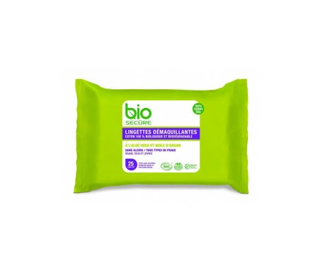 Bio Secure Lingettes Démaquillantes Sachet De 25 Lingettes
