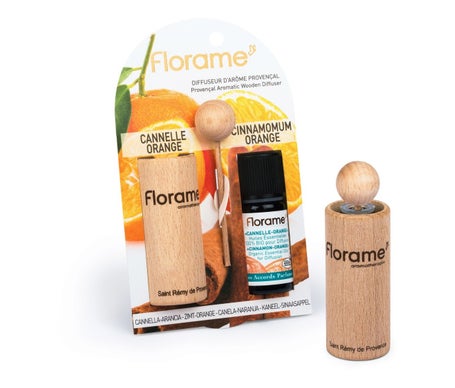 FLORAME Diffuseur huile essentielle Cannelle Orange en bois  10ml