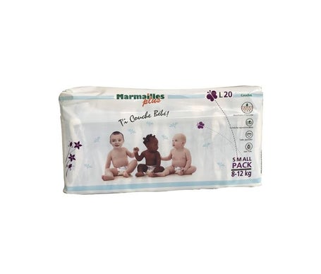 Marmailles Plus Couches bébé taille L20 (8-12kgs) 20 couches