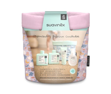 Organisateur en tissu rose Suavinex 4 Pts