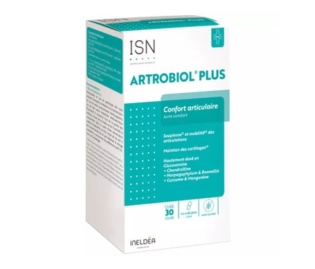 ISN - Artrobiol® Plus - Complément alimentaire à base de Glucosamine, Chondroïtine, Harpagophytum - Souplesse des Articulations - Maintien du Cartilage & Ossature - 120 Gélules-image